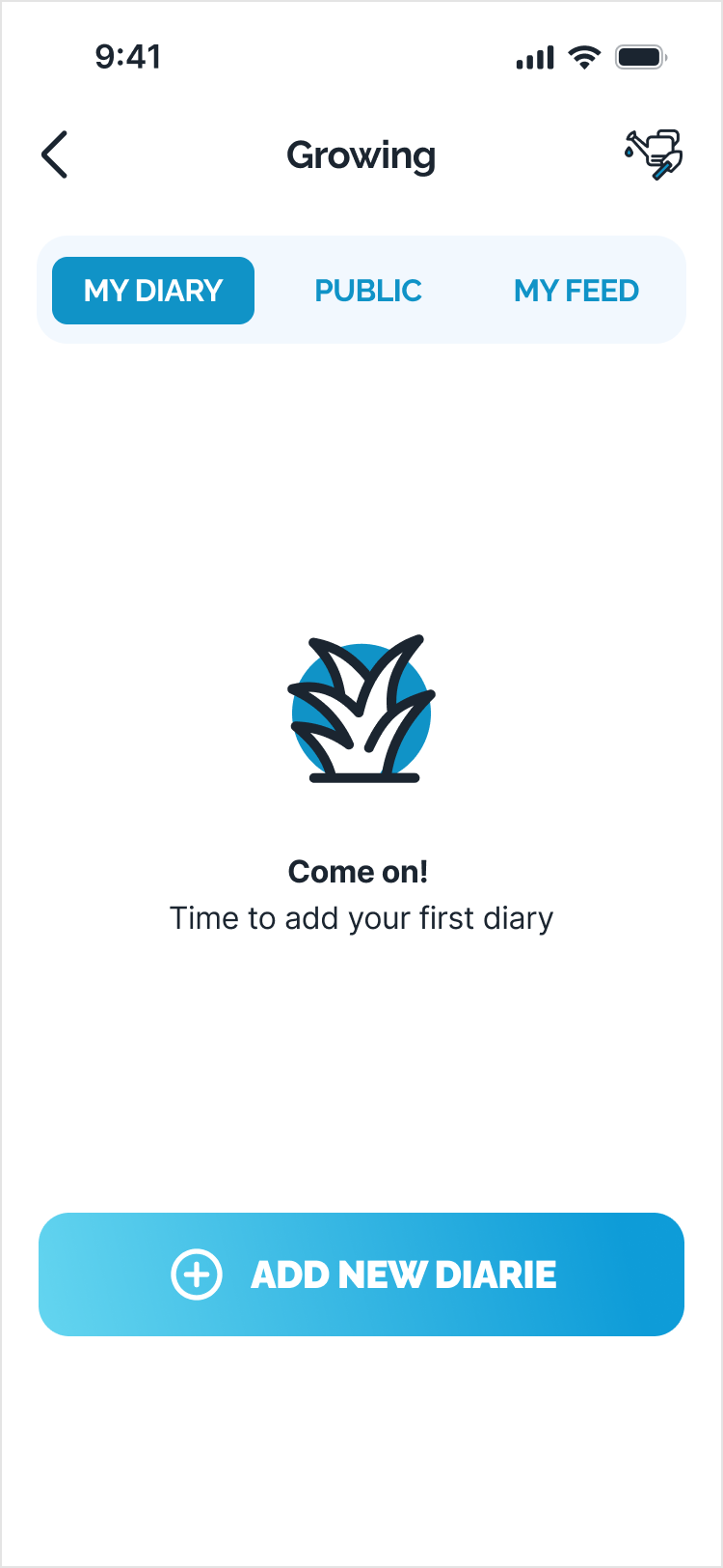 HarvestED app — My diary screen